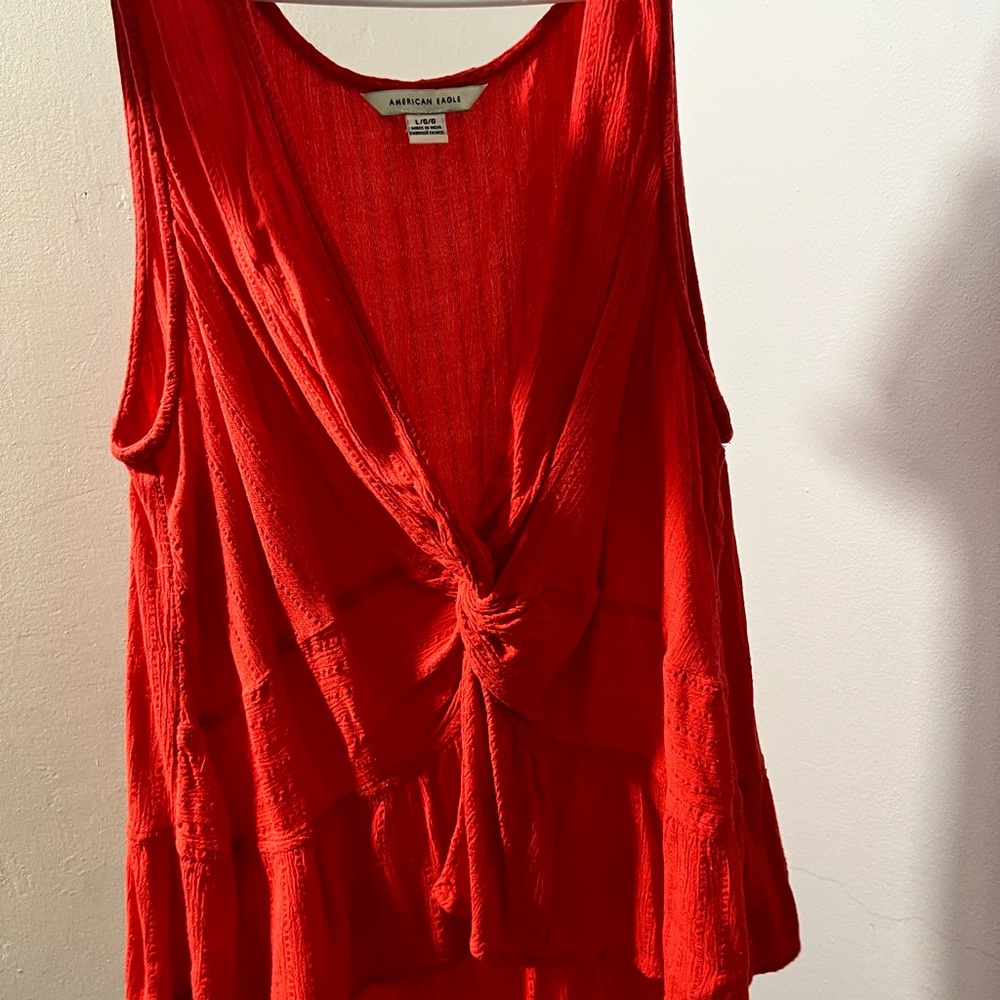 American eagle red blouse